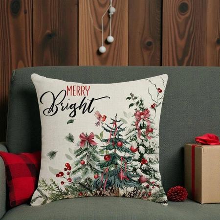 ECARLA Zima Świąteczna poszewka na poduszkę Boho 45x45 MERRY BRIGHT POD252