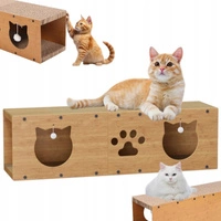 ECARLA drapak dla kota z zabawką, domek 100x29x30cm KOT20