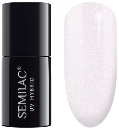 SEMILAC Black and White lakier hybrydowy 092 Shimmering White 7ml