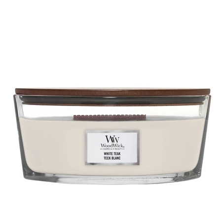 WOODWICK Core Hearthwick świeca w słoiku elipsa WHITE TEAK 453g 