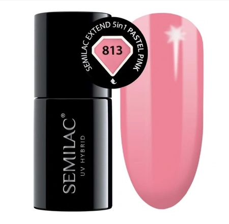 SEMILAC Lakier hybrydowy Extend 5in1 813 Pastel Pink 7ml