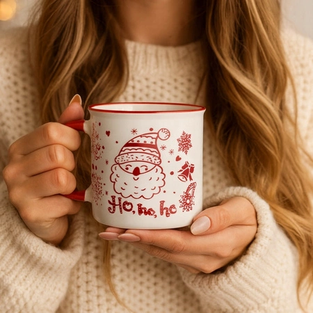 ECARLA kubek świąteczny z uchem MIKOŁAJ 350ml KB12