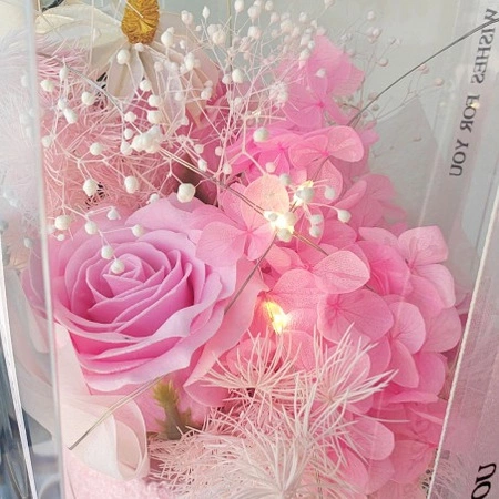 ECARLA Flower Box bukiet zapachowych kwiatów mydlanych w pudełku LED BUK21