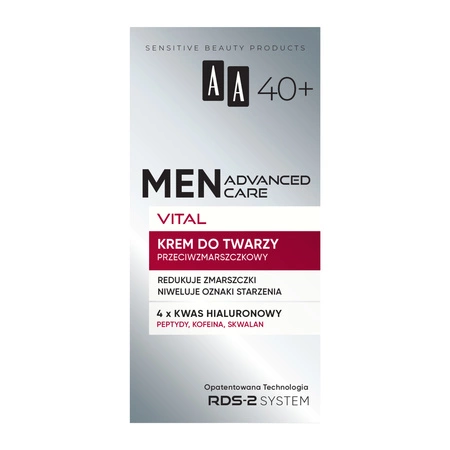 AA Men Advanced Care krem do twarzy przeciwzmarszczkowy Vital 40+ 50ml
