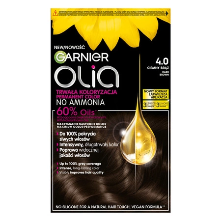 GARNIER Olia New farba do włosów 4.0 Ciemny Brąz 