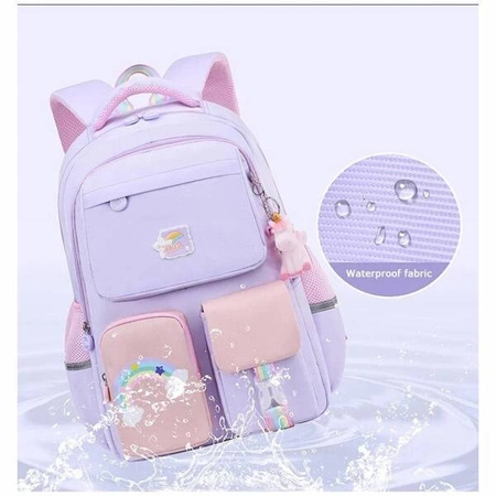 ECARLA plecak uniwersalny kieszonki, odblaski Rainbow Sweet PL160FIO