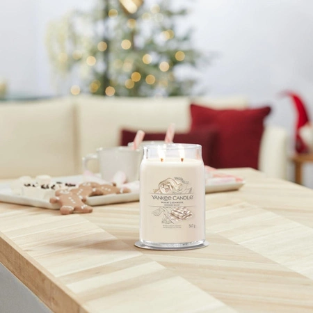 YANKEE CANDLE Signature Duża świeca w słoiku WARM CASHMERE 567g