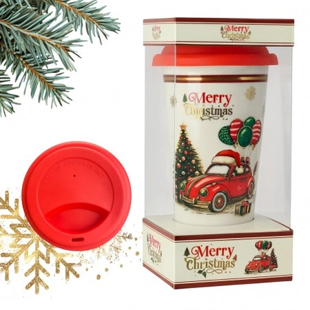 ECARLA kubek świąteczny 400ml + zaparzacz, zestaw w pudełku KB31WZ2