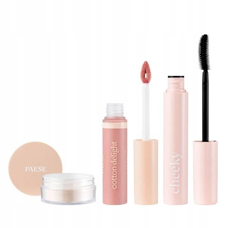 PAESE Nature Look zestaw (maskara + błyszczyk + puder jęczmienny)