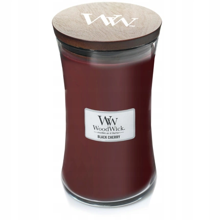 WOODWICK Pluswick Duża świeca w słoiku BLACK CHERRY 609,5g