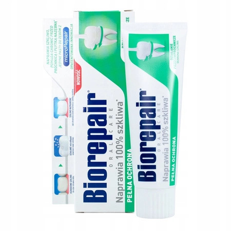 BIOREPAIR Pełna Ochrona pasta do zębów naprawa szkliwa, bez fluoru 75ml