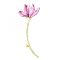 ECARLA broszka ozdobna Różowy Lotos BZ195