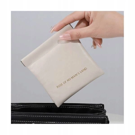 ECARLA organizer na wkładki higieniczne z ekoskóry Kremowy ORM34K