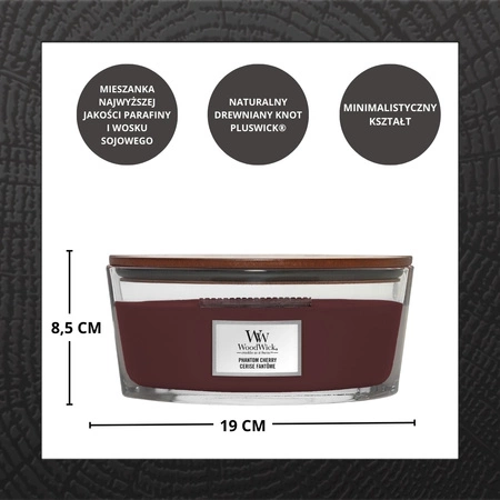 WOODWICK Core Hearthwick świeca w słoiku elipsa PHANTOM CHERRY 453g