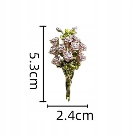 ECARLA broszka ozdobna Bukiet Róż BZ165