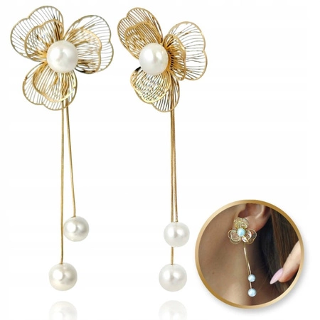 ECARLA kolczyki ze stali szlachetnej platerowanej złotem KST3361