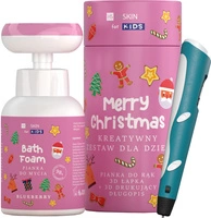 HISKIN Merry Christmas For Kids kreatywny zestaw do mycia rąk Różowy