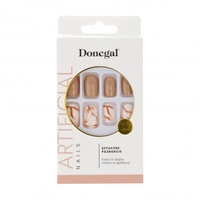 DONEGAL Artificial sztuczne paznokcie bez kleju kwadratowe Creamy Mood 24szt