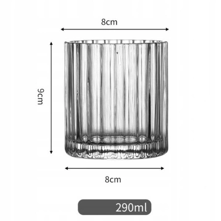 ECARLA szklanki zestaw ryflowane SZK49 6szt