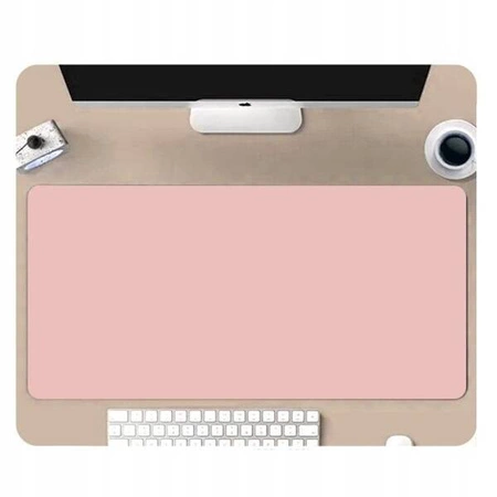 ECARLA podkładka na biurko dwustronna 50x80cm Różowo Kremowa MP47WZ3