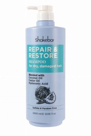 SHAKEBAR Repair & Restore szampon do włosów suchych i zniszczonych 1000ml 