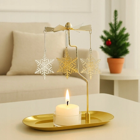 ECARLA świecznik VIRELA z karuzelą, w pudełku17,8х18,5cm SW08