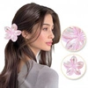 ECARLA spinka-klamra do włosów kwiat Moana opalizująca Różowa SP317R 