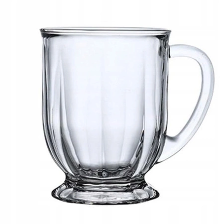 ECARLA kubek z uchem szklanka duża 400ml SZK159