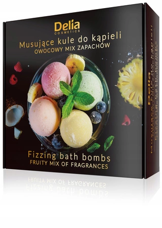 DELIA musujące kule do kąpieli Owocowy Mix Zapachów 4x100g