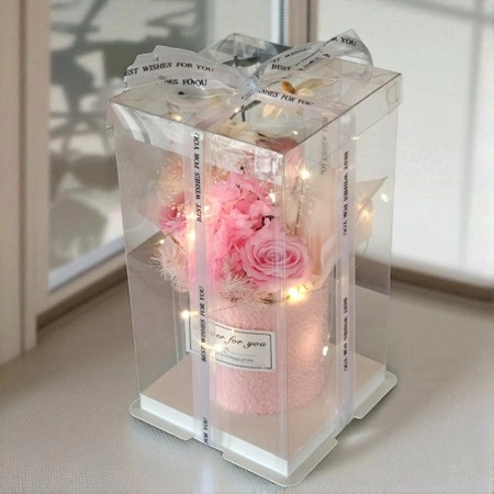 ECARLA Flower Box bukiet zapachowych kwiatów mydlanych w pudełku LED BUK21