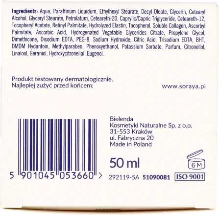 SORAYA Kolagen Elastyna półtłusty krem regenerujący 50ml