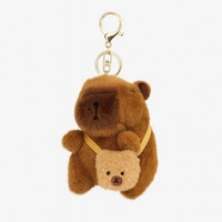 ECARLA brelok do kluczy KAPIBARA z beżową torebką BRL387BR