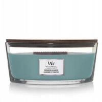 WOODWICK Core Hearthwick świeca w słoiku elipsa Evergreen Cashmere 453g