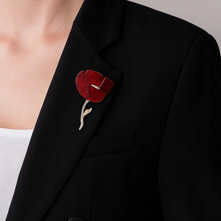 ECARLA broszka ozdobna MAK BZ224