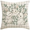 ECARLA Wiosna poszewka na poduszkę 45x45cm Wielkanoc Króliczki POD226