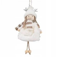 ECARLA ozdoba świąteczna na choinkę wiszący Aniołek z pluszu ASN12B