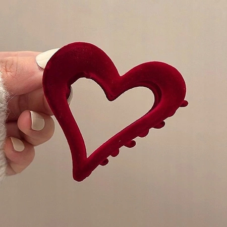 ECARLA spinka do włosów Velvet 6,5x6cm Bordo SP378BOR