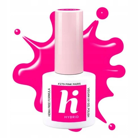 HI HYBRID 2000's lakier hybrydowy Hema Free 279 Neon Pink Paris 5ml
