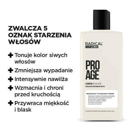 FARMONA Radical Hair Clinic Pro Age szampon do włosów dojrzałych i siwych 300ml