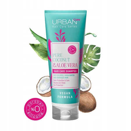 URBAN CARE Pure Coconut & Aloe Vera szampon do włosów farbowanych 250ml