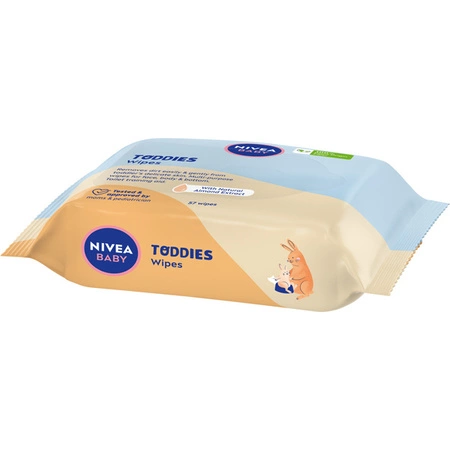 NIVEA Baby Nowa Formuła chusteczki odświeżające nawilżane Toddies Wipes 57szt