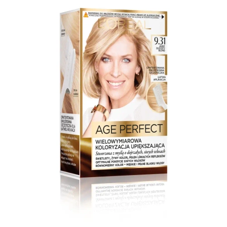 LOREAL Age Perfect farba do włosów 9.31 jasny złocisty blond 180ml