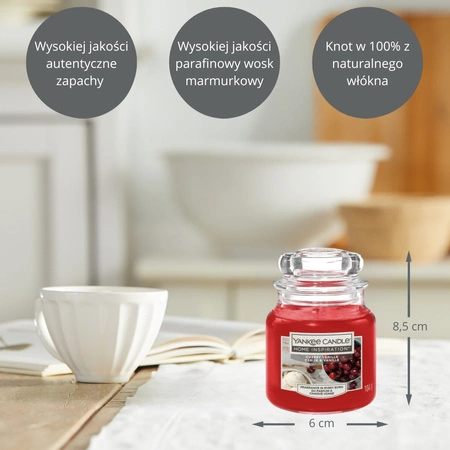 YANKEE CANDLE Home Inspiration Mała świeca w słoiku CHERRY VANILLA 104g