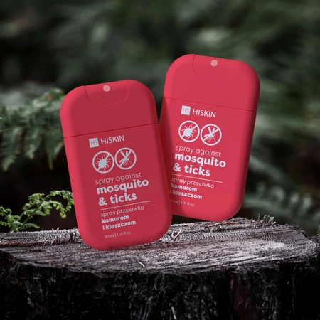 HISKIN Kieszonkowy spray odstraszający na komary i kleszcze 30ml
