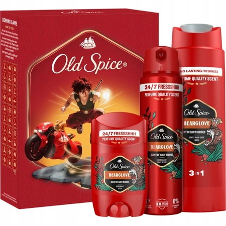 OLD SPICE Bearglove zestaw kosmetyków [żel pod prysznic +dezodorant +sztyft]