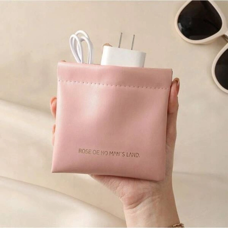 ECARLA organizer na wkładki higieniczne z ekoskóry Różowy ORM34R