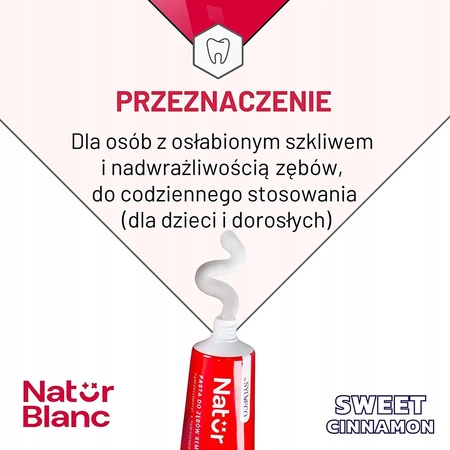 SYLVECO Natur Blanc pasta do zębów reminalizująca Sweet Cinamon 100ml