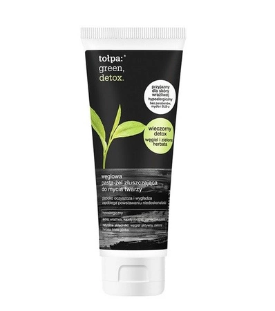 TOŁPA Green Detox węglowa pasta-żel złuszczająca do mycia twarzy 125ml