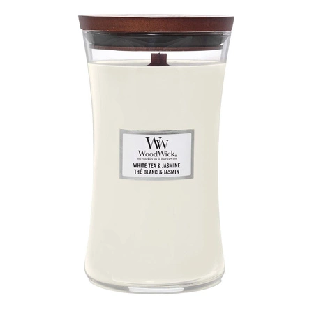 WOODWICK PlusWick duża świeca w słoiku WHITE TEA & JASMINE 609,5g