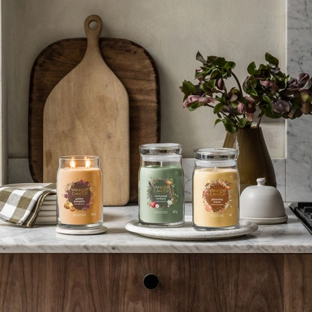 YANKEE CANDLE Signature Duża świeca w słoiku GLISTENING LEAVES 567g